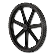 RUBBERMAID COMMERCIAL Wheel for 5642, 5642-61 Big Wheel Cart, 20" diameter, Black M1564200